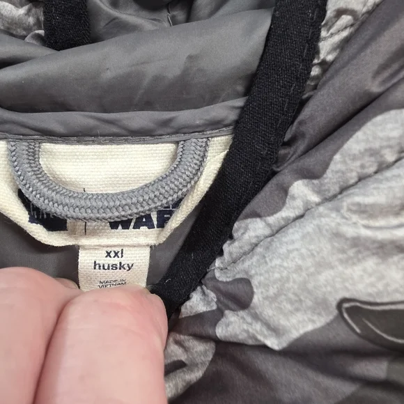 Gap Disney XXL HUSKEY Star Wars Camo Droids Puffer Jacket Coat Kids Boys